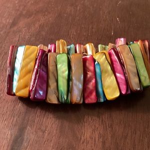 Rainbow Pau Shell Bracelet. -original Hand Crafted